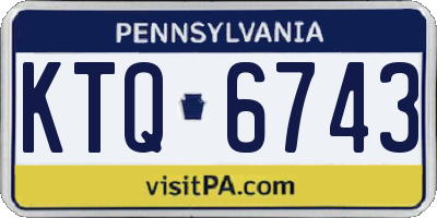 PA license plate KTQ6743