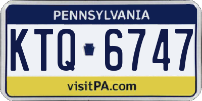 PA license plate KTQ6747