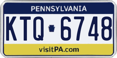 PA license plate KTQ6748