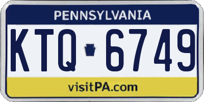 PA license plate KTQ6749