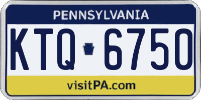 PA license plate KTQ6750