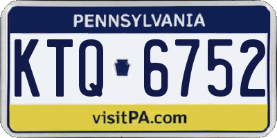 PA license plate KTQ6752