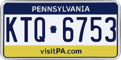 PA license plate KTQ6753