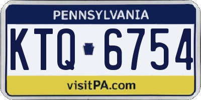PA license plate KTQ6754
