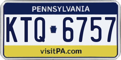 PA license plate KTQ6757