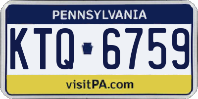 PA license plate KTQ6759
