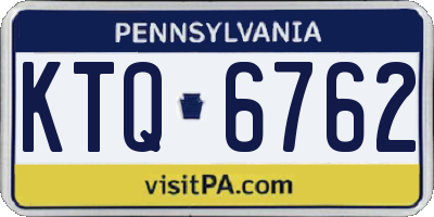 PA license plate KTQ6762