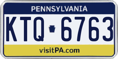 PA license plate KTQ6763
