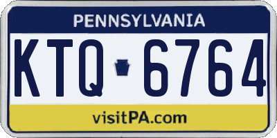 PA license plate KTQ6764