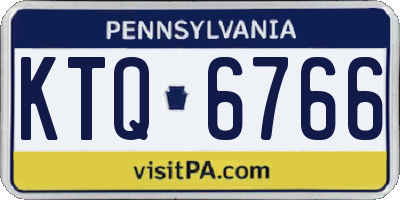 PA license plate KTQ6766