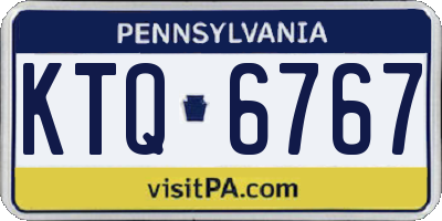 PA license plate KTQ6767
