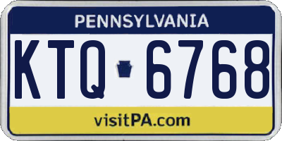 PA license plate KTQ6768