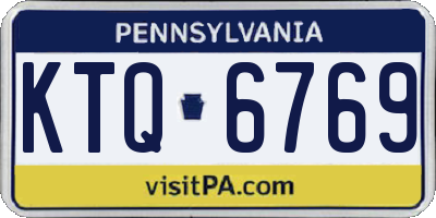 PA license plate KTQ6769