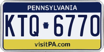 PA license plate KTQ6770