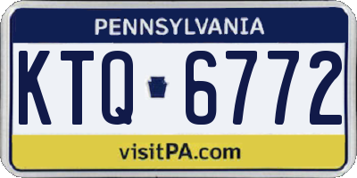 PA license plate KTQ6772
