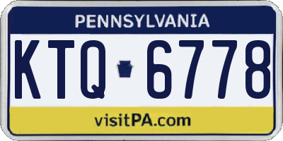 PA license plate KTQ6778