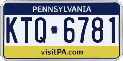 PA license plate KTQ6781