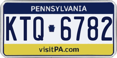 PA license plate KTQ6782