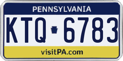 PA license plate KTQ6783
