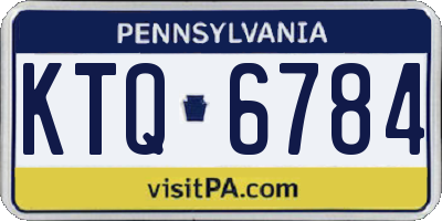 PA license plate KTQ6784