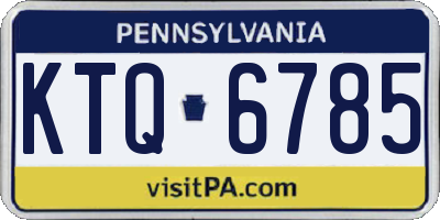PA license plate KTQ6785