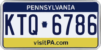 PA license plate KTQ6786
