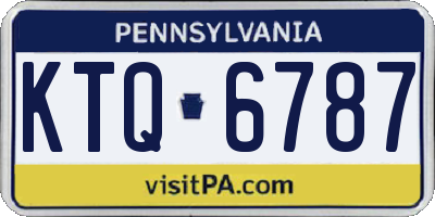 PA license plate KTQ6787