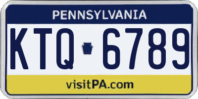 PA license plate KTQ6789