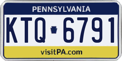 PA license plate KTQ6791