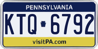 PA license plate KTQ6792