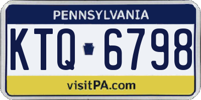 PA license plate KTQ6798