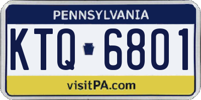 PA license plate KTQ6801