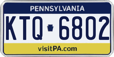 PA license plate KTQ6802