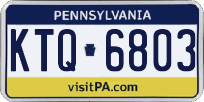 PA license plate KTQ6803
