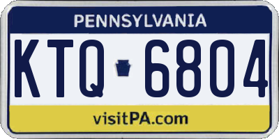 PA license plate KTQ6804
