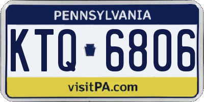 PA license plate KTQ6806