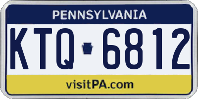 PA license plate KTQ6812