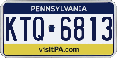 PA license plate KTQ6813