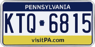 PA license plate KTQ6815