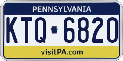 PA license plate KTQ6820