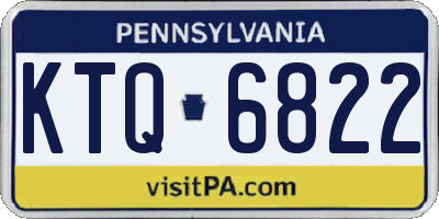 PA license plate KTQ6822