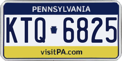PA license plate KTQ6825
