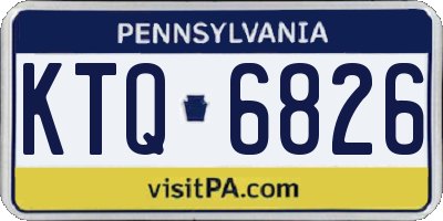 PA license plate KTQ6826