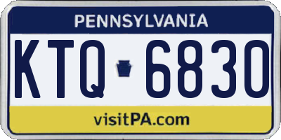 PA license plate KTQ6830