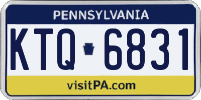 PA license plate KTQ6831