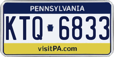 PA license plate KTQ6833