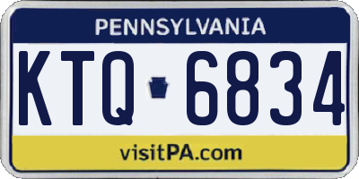 PA license plate KTQ6834