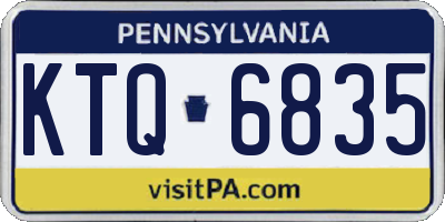 PA license plate KTQ6835