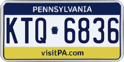 PA license plate KTQ6836