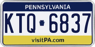 PA license plate KTQ6837